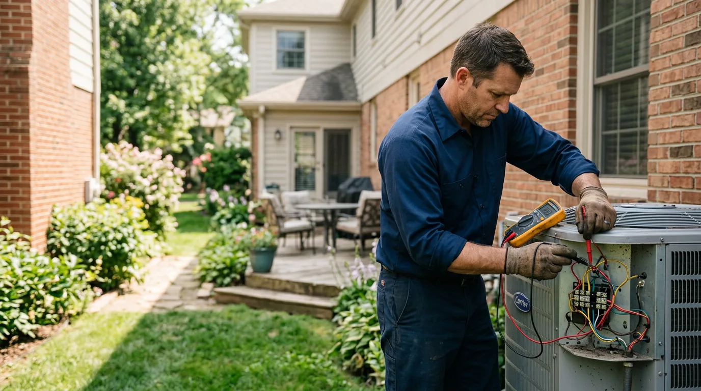 HVAC technician working near Dover, AR